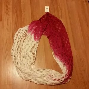 Infinity sheer and square patterned scarf NWT